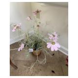 SILK FLOWERS AND VASE LOOK REAL