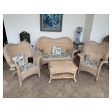 PATIO SET 4 PIECE WITH CUSHIONS, LOVE SEAT 53