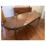 OVAL HENREDON DINING TABLE OPENS MAX 102" W/O