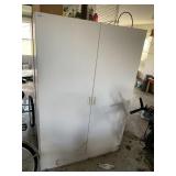 47X21X71 2 DOOR WHITE STORAGE CABINETS, EASY LOAD