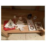 ITALY TREE TRAY, SANTA FIGURE, TOOTHPICK HOLDER
