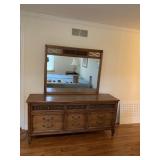 9 DRAWER DRESSER WITH MIRROR 31" H X 68" W X 19"D