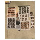 SHEETS OF COLLECTOR STAMPS SEE PHOTO