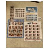 SHEETS OF COLLECTOR STAMPS SEE PHOTO