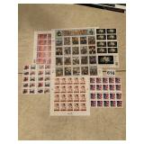 SHEETS OF COLLECTOR STAMPS SEE PHOTO
