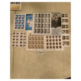 SHEETS OF COLLECTOR STAMPS SEE PHOTO