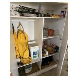 CONTENTS OF ENTIRE CABINET INCLUDING RAIN JACKETS