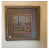 PROFESSIONALLY FRAMED PARIS TAPESTRY, MADE IN