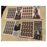4 SHEETS LEGENDS OF HOLLYWOOD .37 C EACH SHEET
