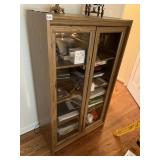 2 DOOR GLASS FRONT BOOKCASE