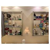 2 MEDICINE CABINETS CONTENTS, NIGHT LIGHT