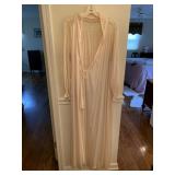 LIGHT PINK DRESSING GOWN WITH SHEER TOP