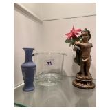 DELICATE ICE BUCKET WITH DOUBLE HANDLES, CHERUB