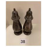 SILVER PLATE SALT AND PEPPERS