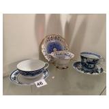 CUPS AND SAUCERS INCLUDING FINE PORCELAIN NIPPON,