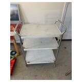 3 TIER METAL ROLLING TEA CART