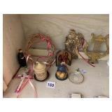SMALL ICON HARP CANDLE RELIGIOUS FIGURE WAX