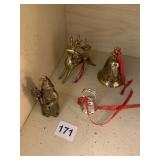 SILVER PLATED BELLS REINDEER ETC.