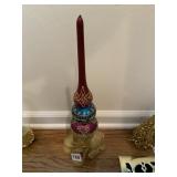 CHRISTMAS TREE TOPPER IN CANDLE HOLDER 14 INCHES