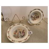 2 BUNNYKINS BOWLS