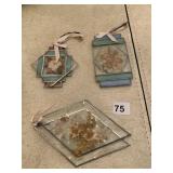 3 LEAD GLASS SUN CATCHERS