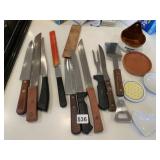 CARVING KNIVES, SPATULA, ETC.