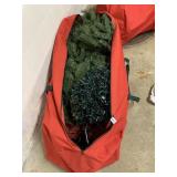 CHRISTMAS TREE AND LIGHTS W/ BASE PLANTER AND