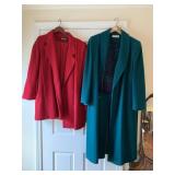 FORECASTER OF LONDON LONG GREEN COAT WITH SCARF