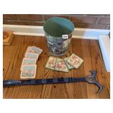 VILLAGE SCENE WAIST CAN, COASTERS