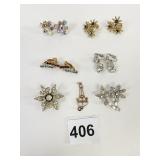 RHINESTONE PINS EARRINGS
