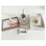 SILVER 925 THAILAND HOLLOW ROSE RING SIZE 8