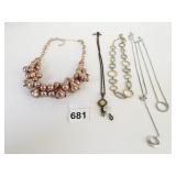 NECKLACES LIA SOFIA RHINESTONE CIRCLE PENDANT