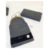 TWO BLACK EVENING BAGS TYROLEAN BLACK SATIN WITH