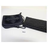 TWO EVENING BAGS BEADED CLUTCH VELVETEEN BAG