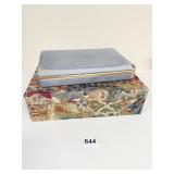 JEWELRY ORGANIZER WORN EDGES FABRIC COVERED