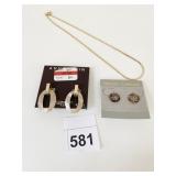 ANNE KLEIN CARDED EARRINGS BUTTERFLY ENAMEL