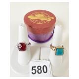 RING RED HAT SOCIETY BOXED SIZE GOLD TONE