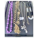 SILVER CHAIN NECKLACE GOLD TONE LARGE LINK