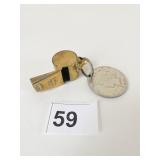 PLAYFAIR WHISTLE MADE IN INDIA WITH PEACE DOLLAR