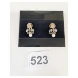 FANCH FACETED BEAD EARRINGS CARDED UNBRANDED