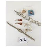 GUITAR PINS CAT PINS HEART PENDANT FORUM SILVER