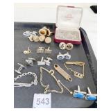 CUFF LINK TIE BARS BOXED STUDS