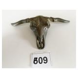 BELT BUCKLE 6" X 4" LONGHORN CATTLE HEAD #4060