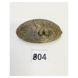 BRASS BELT BUCKLE NAKED LADY #4002 BLUSHING