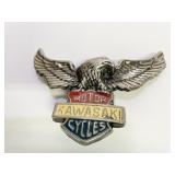 HARLEY DAVIDSON EAGLE BELT BUCKLE RED WHITE BLUE
