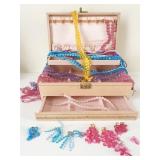 JEWELRY BOX TOP ORGANIZER BOTTOM DRAWER FILLED