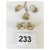 LISNER GOLD TONE EARRINGS NECKLACE AND EARRING