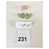 THERMOSET SCREW BACK EARRINGS STUD EARRINGS