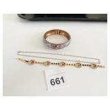 SERENITY HINGED BANGLE ENAMELED BRACELET MULTI