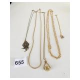 VENDOME GOLD TONE CHAIN NECKLACE 1928 REVOLVING